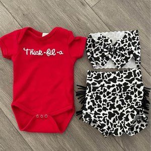 Baby Girl 6-12 Month Thick-Fil-A Outfit